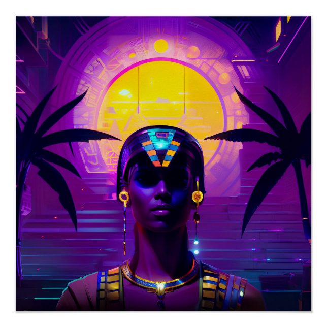 Póster Synthwave Pharaoh (Frente)