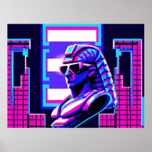Poster Synthwave Pharaoh