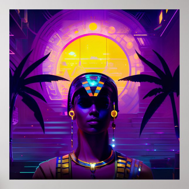 Poster Synthwave Pharaoh (Frente)