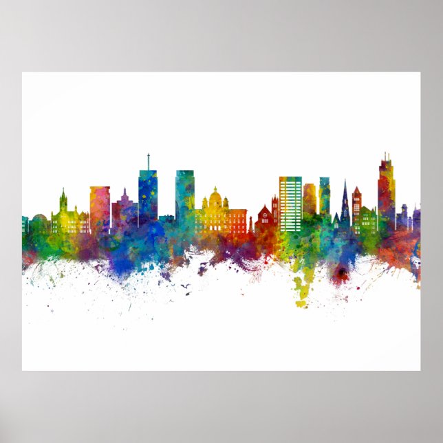 Poster Syracuse New York Skyline (Frente)