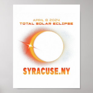 Poster Syracuse New York Total Solar Eclipse 2024