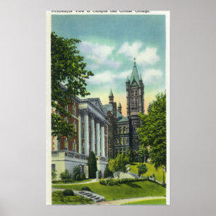 Póster Syracuse U Campus View Mostrando Crouse College
