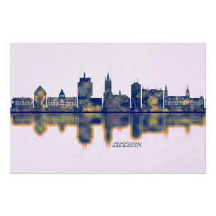 Póster Szczecin Skyline