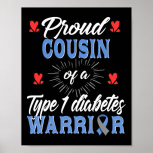 Poster T1D Congestão Orgulhosa Diabetes Sensibilização Ti