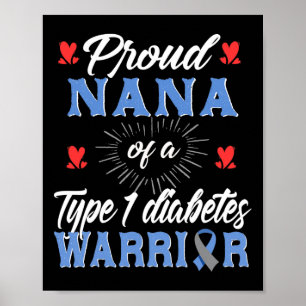 Poster T1d Diabetes Nana Proud Sensibilização Tipo 1 Insu