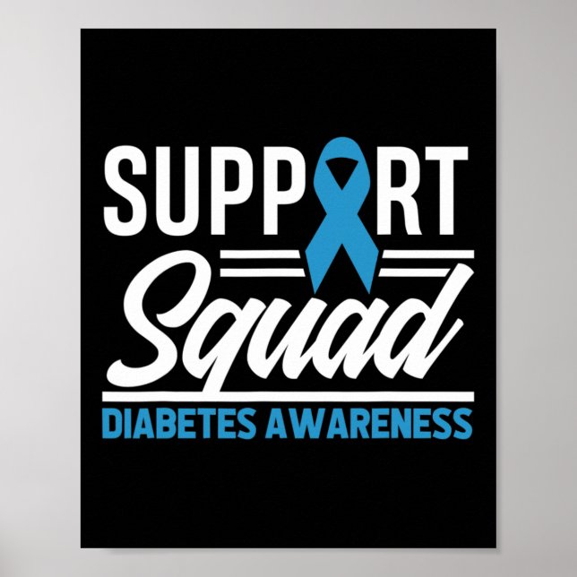 Poster T1D Guerreiro T2D Suporta Sensibilização para a Di (Frente)