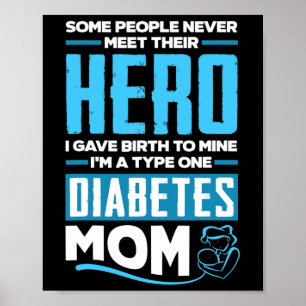 Poster T1d Mãe Sensibilização para a Diabetes Tipo 1