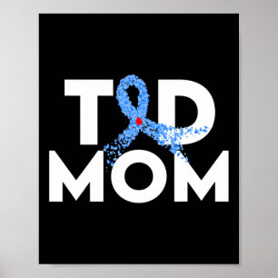 Poster T1D Mãe Tipo 1 Sensibilização para a Diabetes Famí