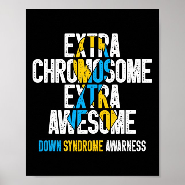 Poster T21 Cromossomo Extra Extra Incrível Síndrome de Do (Frente)