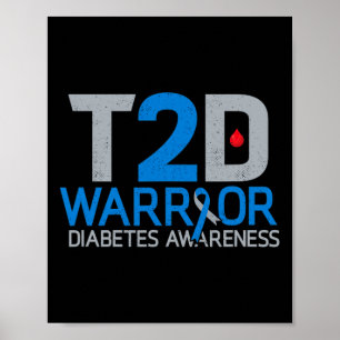 Poster T2d Detecção do Diabetes do Guerreiro Tipo 2 Image
