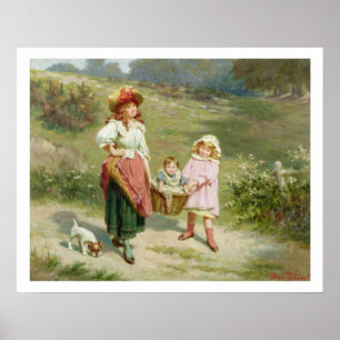 Poster T33572 Ao mercado, Para Comprar de porca gorda