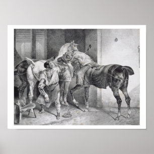 Póster T34894 o Farrier inglês, 1822 (litho)