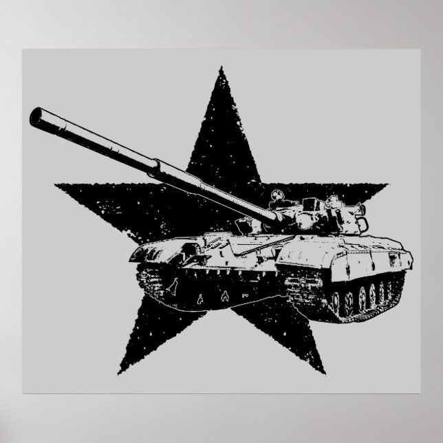 Poster T-64 Tanque de batalha principal (Frente)