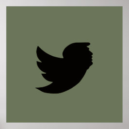 POSTER - T DESIGN DE AVES - VERDE/PRETO