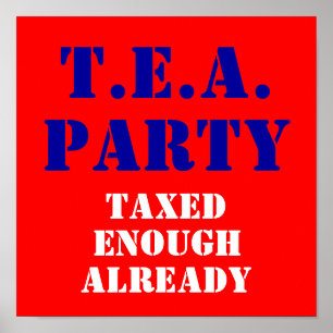 Póster T.E.A., PARTIDO, taxado, bastante, já