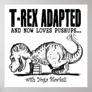 Póster T-Rex ama Pushups