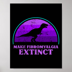 Poster T Rex Dino Torna Fibromialgia Extinta Tod