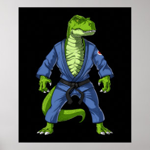 Poster T-Rex Dinossaur Jiu-Jitsu