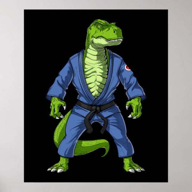 Poster T-Rex Dinossaur Jiu-Jitsu (Frente)