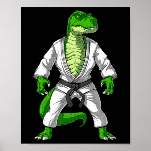 Poster T-rex Dinossaur Jiu-jitsu Judo Karate Taekwondo Ma