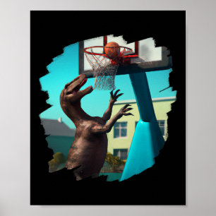 Poster T Rex Dinossaur Reproduzindo Esquema Divertido Din