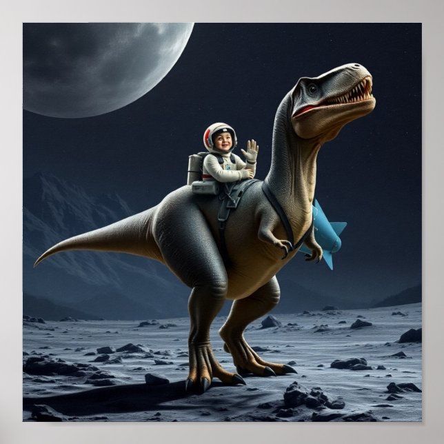 Poster T-Rex na lua (Frente)