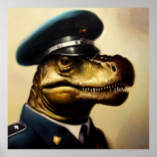 Poster T Rex Policial