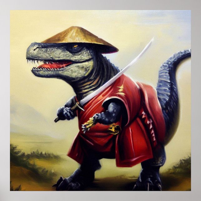 Poster T Rex Samurai (Frente)