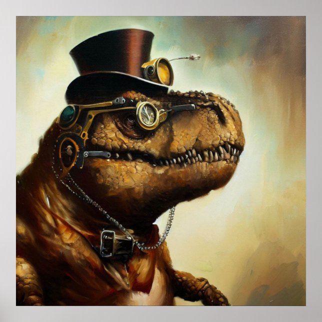 Poster T Rex Steampunk (Frente)