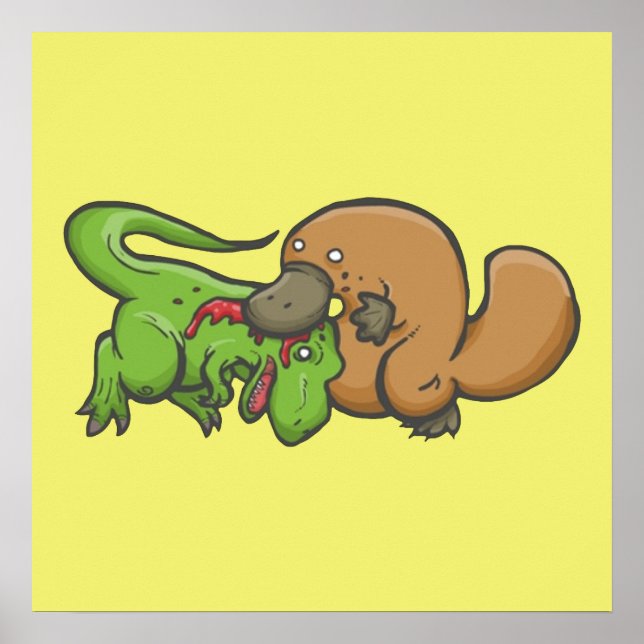 Poster T-rex vs Platypus (Frente)