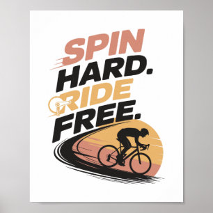 Poster T-shirt de Andando de bicicleta livre de  do Duro 