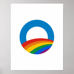 Póster T-shirt de orgulho gay Obama