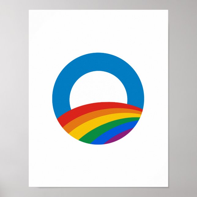 Póster T-shirt de orgulho gay Obama (Frente)