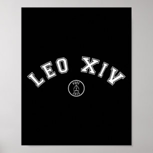 Poster T-shirt do Papa Leo Xiv Chicago, deus abençoe da A