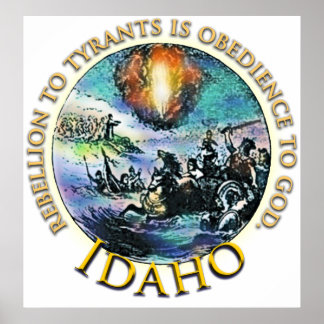 Poster T-shirt do tea party de Idaho