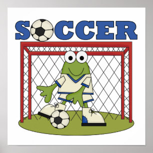 Póster T-shirt e presentes do Goalie do futebol do sapo
