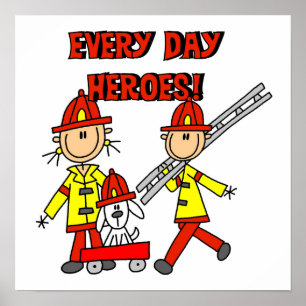 Póster T-shirt e presentes dos sapadores-bombeiros dos