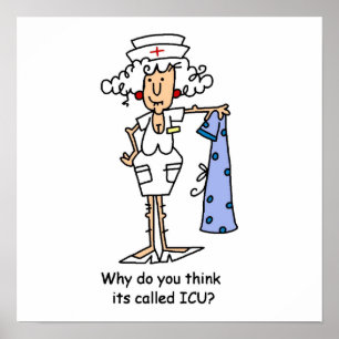 Poster T-shirt e presentes engraçados da enfermeira de