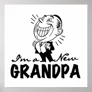 Póster T-shirt e presentes novos de sorriso do vovô