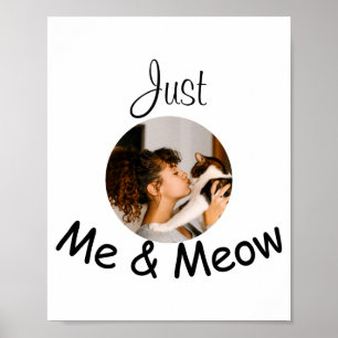 Poster T Shirt Modelo de Foto Personalizado Só Eu e Meow