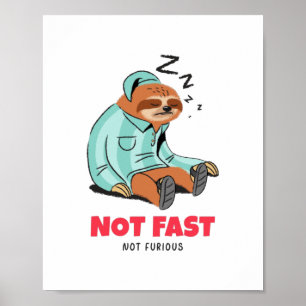 Poster T-Shirt Não Furioso Rápido