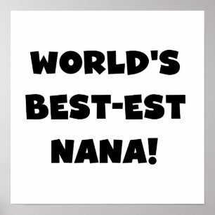 Póster T-shirt preto e branco do Melhor-est Nana do mundo