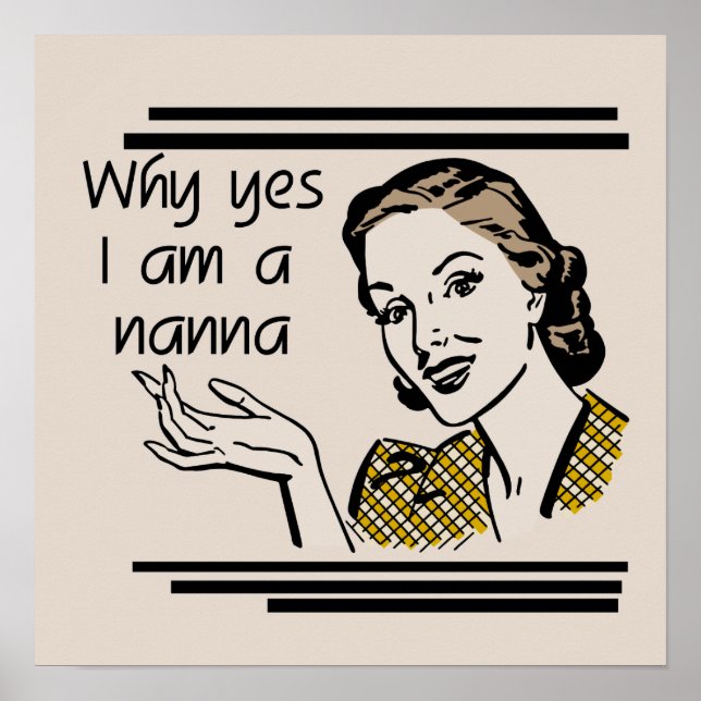 Poster T-shirt retros e presentes de Nanna (Frente)