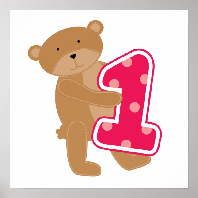 Poster T-shirts e presentes de primeiro aniversario (Frente)