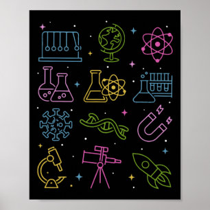 Poster T Tecnologia Engenharia Matemática Vintage Stem