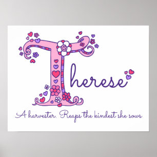 Póster T Therese não tem um significado de nome de arte d