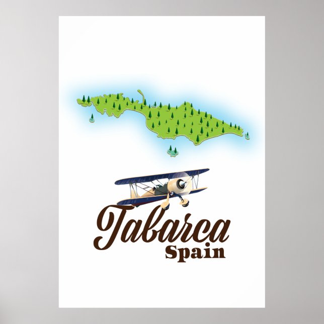 Poster Tabarca Espanha Belo mapa (Frente)