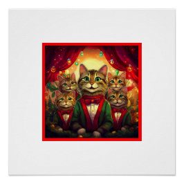 Póster Tabby Cat Choir