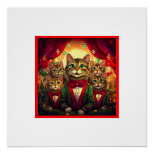 Póster Tabby Cat Choir