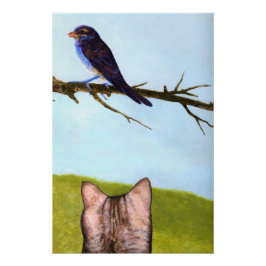 Póster Tabby Cats Talk to Birds